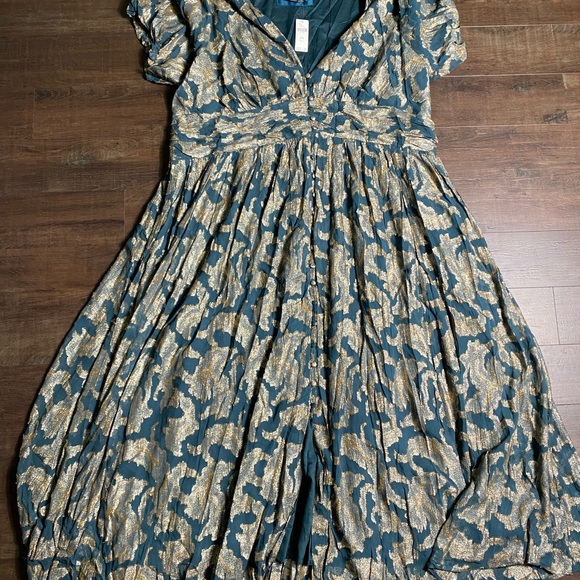 Anthropologie Katerina Button Front Midi Dress.  NWT Plus Size US 26 - Picture 11 of 13